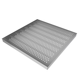 Metal raised floor panels 