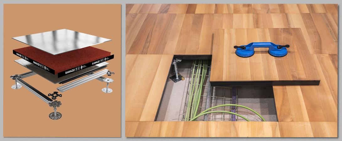 What problems does a raised floor solve?